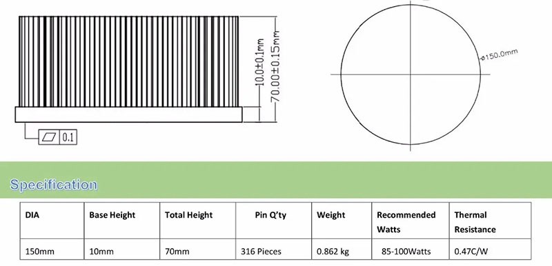 50w cob led heatsink specification 50w cob led heatsink specification